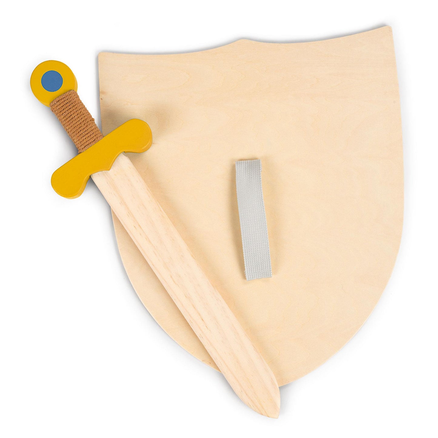 Löwenschild und Schwert aus Holz