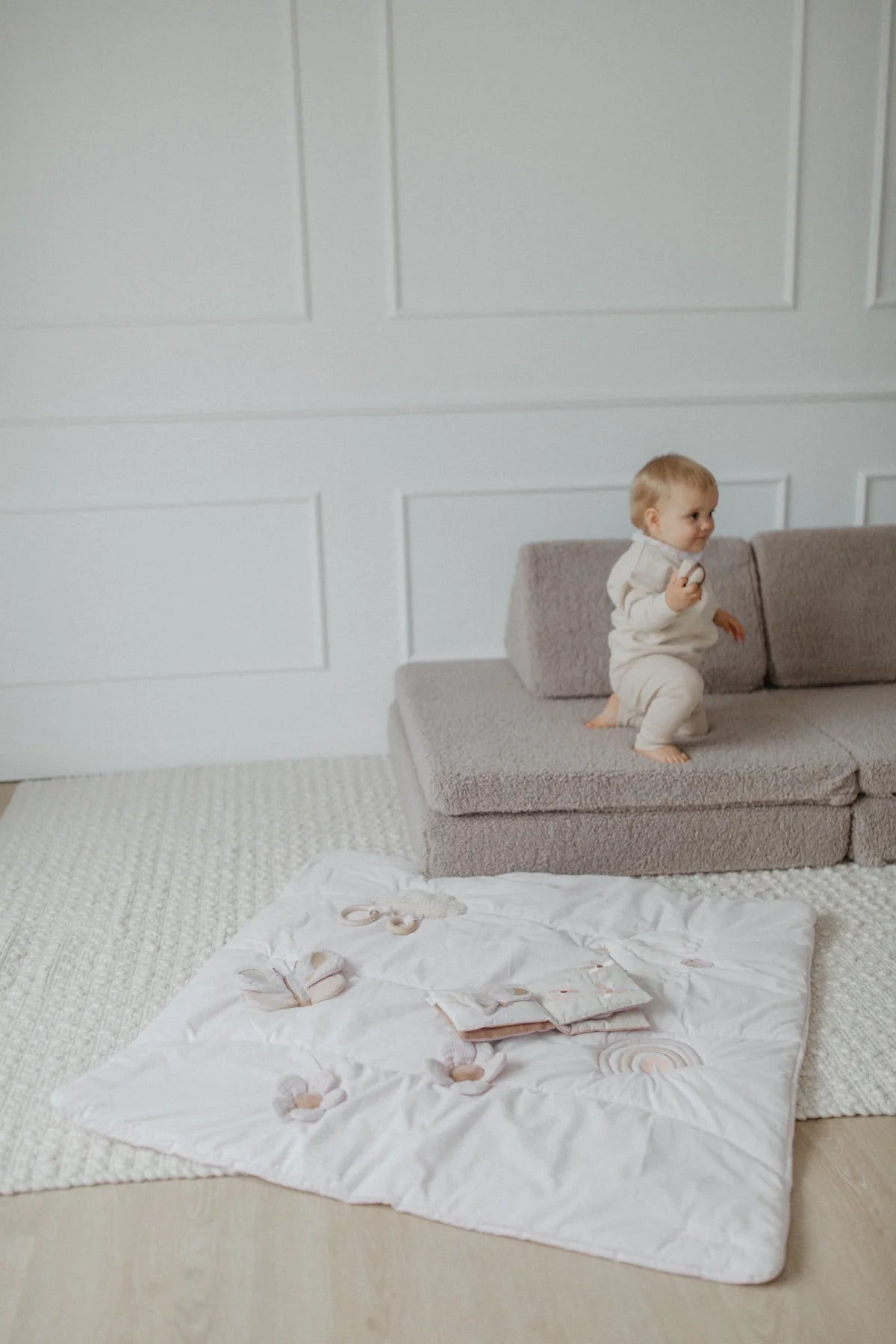 Leevje ACTIVITY DECKE 'BUTTERFLY' IN LIGHT PINK