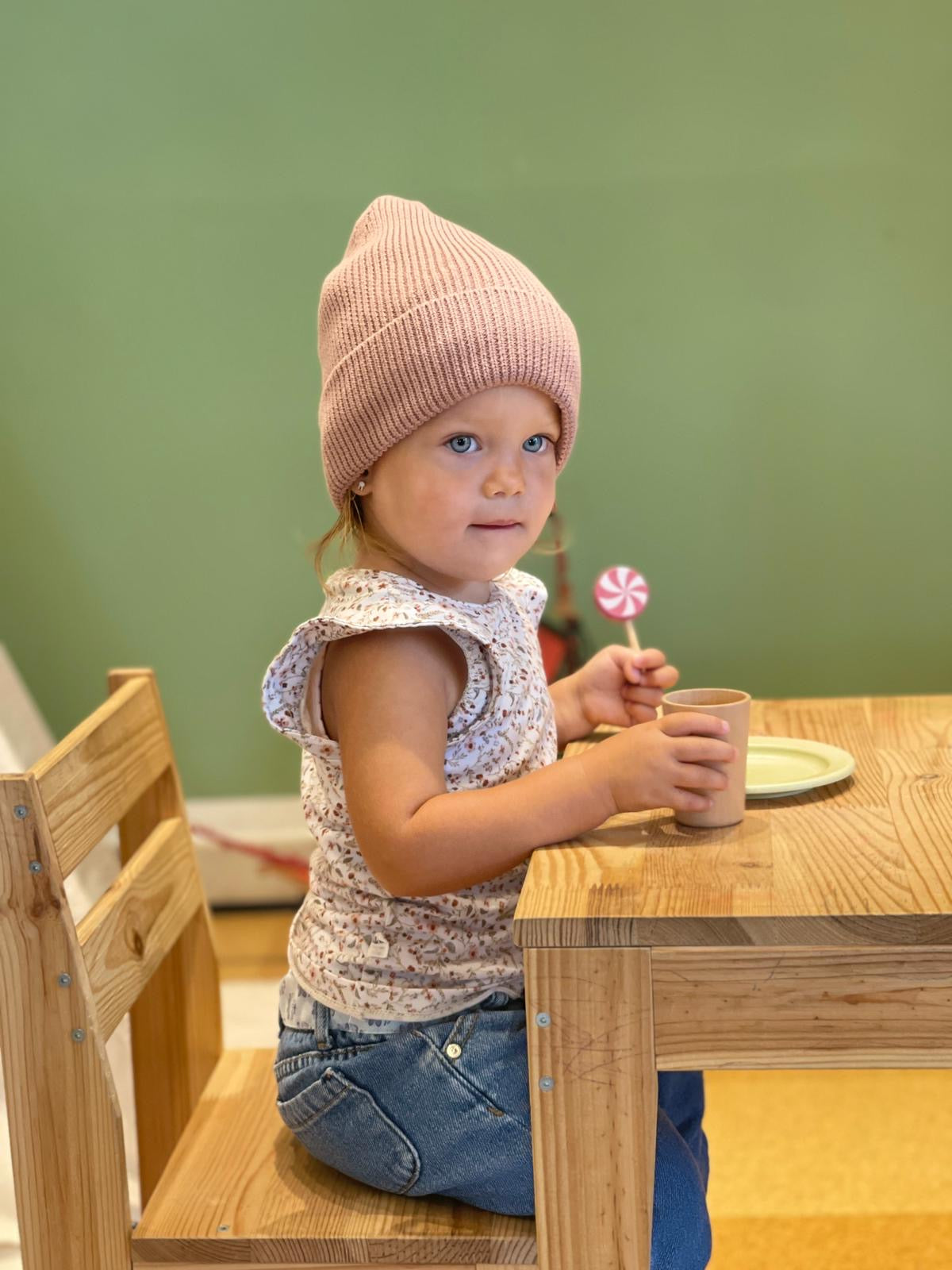 Annabé Mütze (100% Baumwolle,mit Fleece), Tuscana Rose