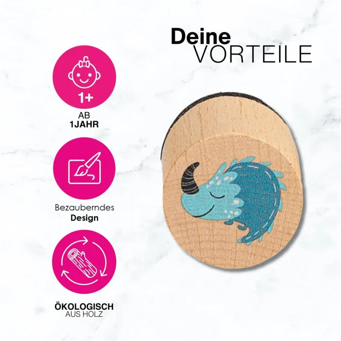 Knetä - Holzstempel Set Dino